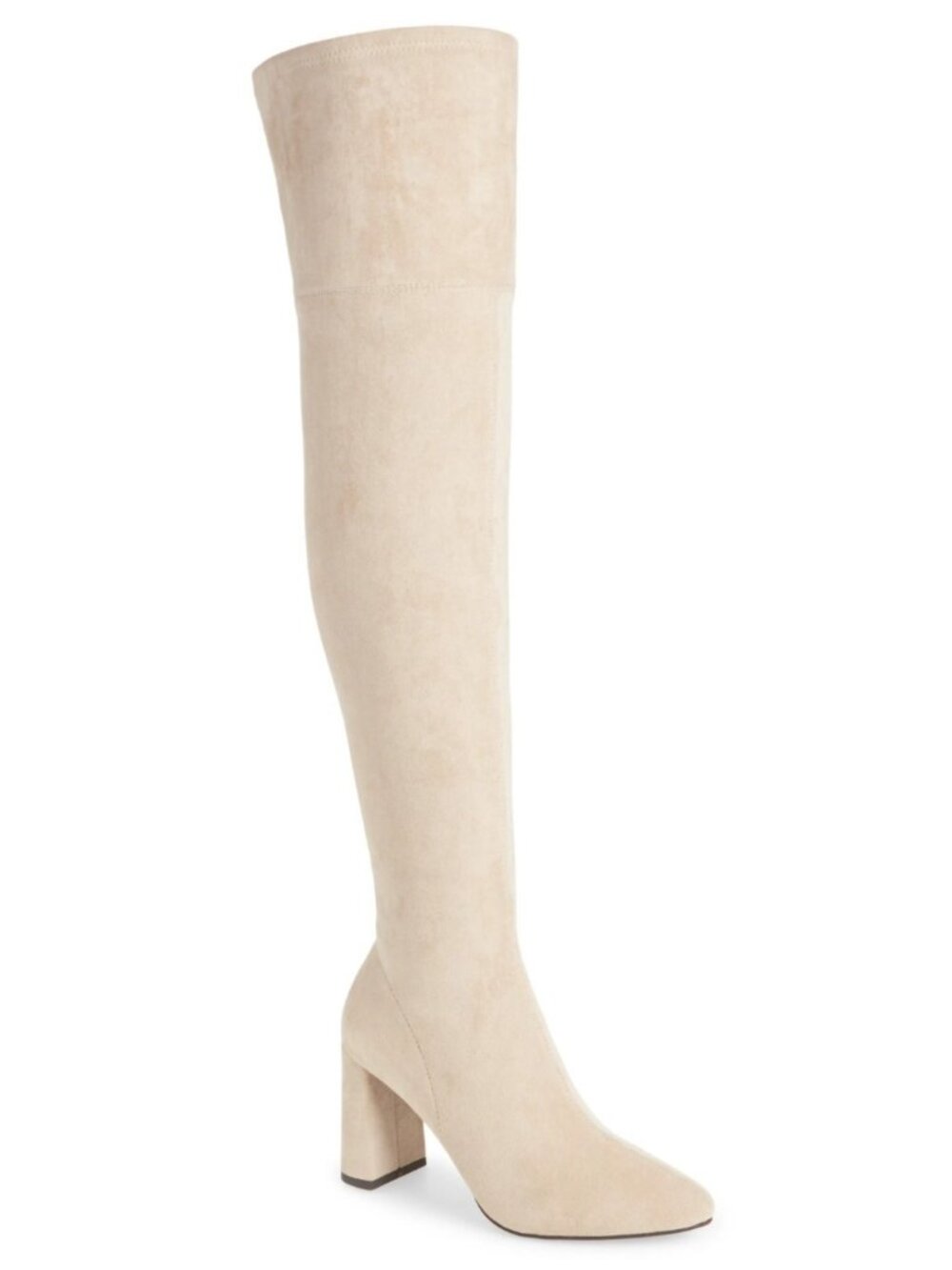 Jeffrey Campbell Parisah Women's Vegan Faux Suede Over the Knee Boots Ice Size 8